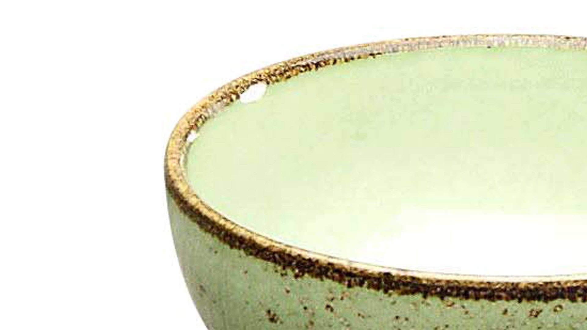 Schale Creatable aus Steinzeug in Grün CREATABLE Nature Collection – Dipschale naturgrünes Steinzeug – Durchmesser ca. 12 cm