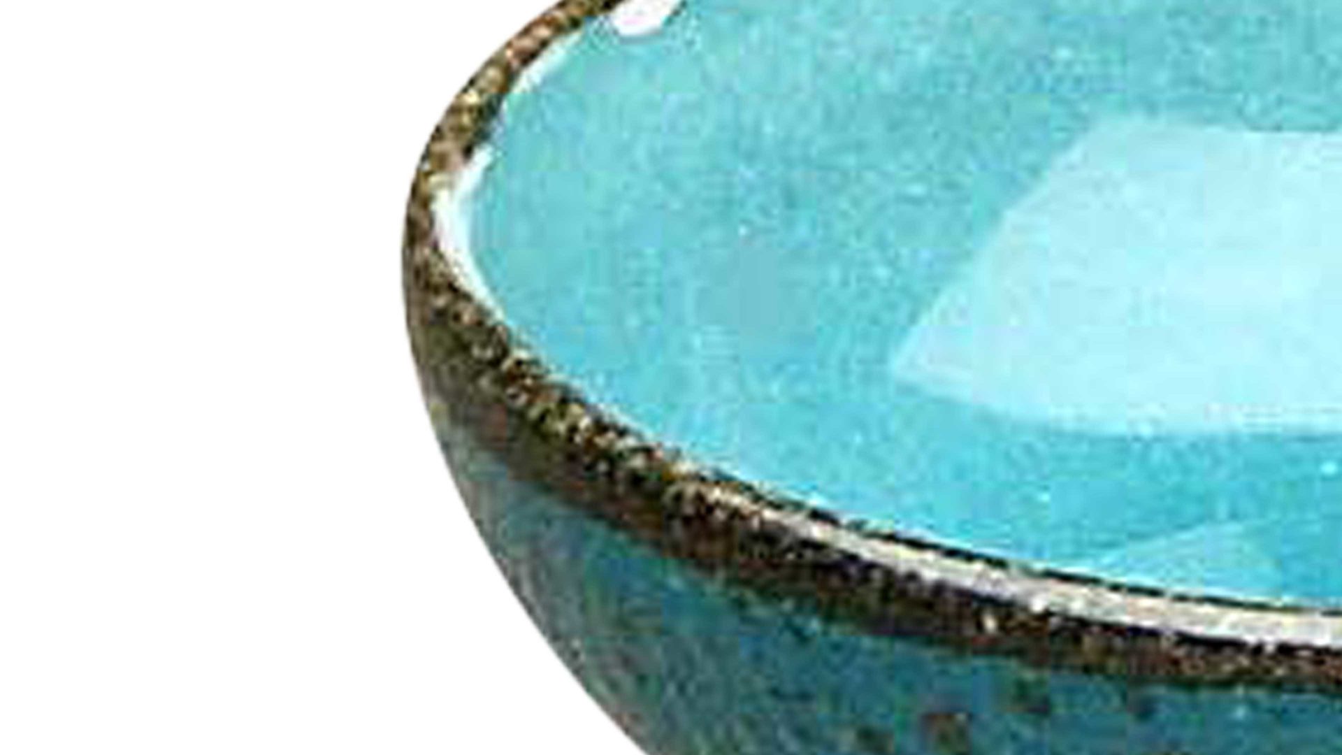 Schale Creatable aus Stein in Hellblau CREATABLE Nature Collection – Sojaschale wasserblaues Steinzeug – Durchmesser ca. 8 cm