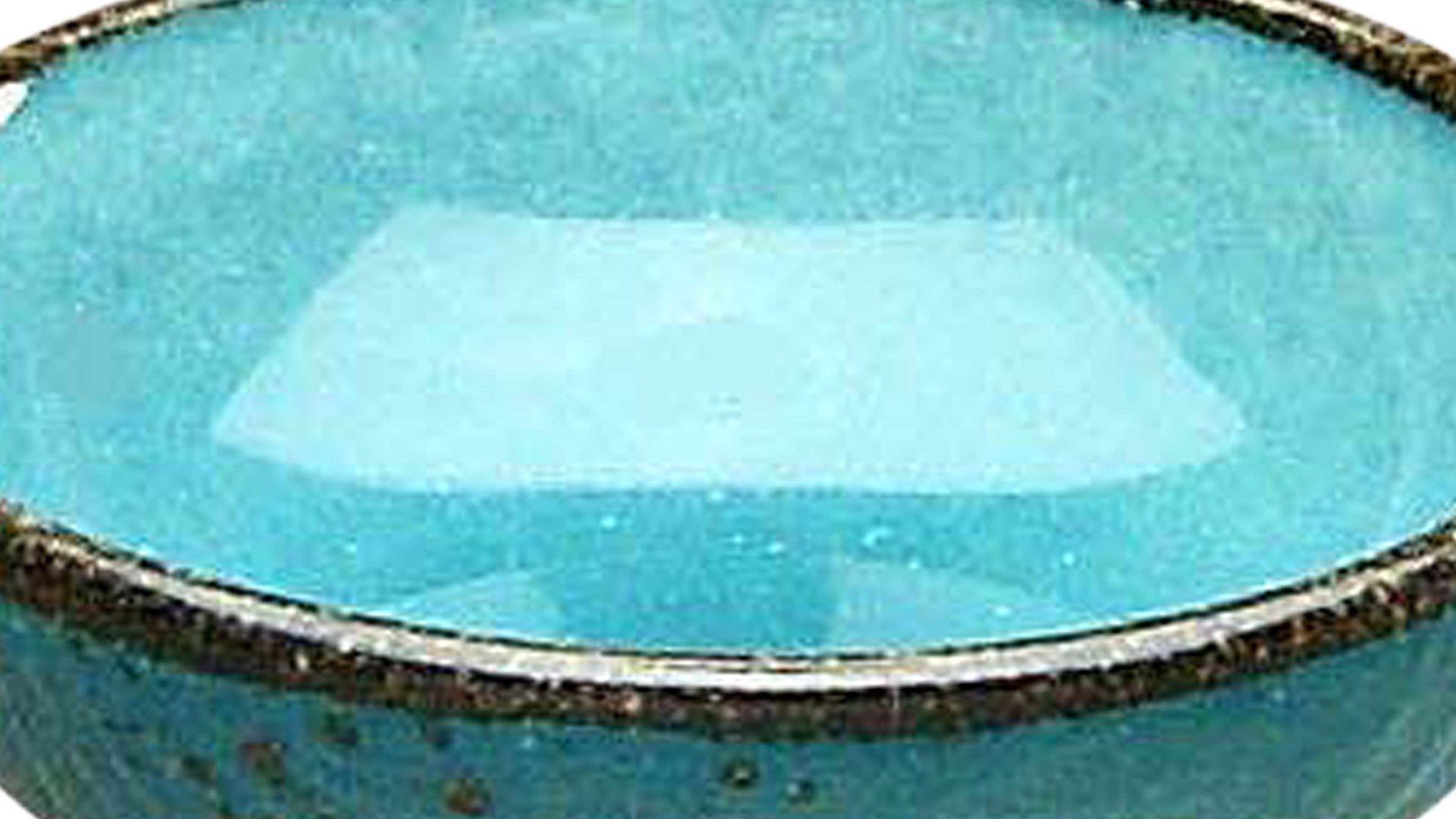 Schale Creatable aus Stein in Hellblau CREATABLE Nature Collection – Sojaschale wasserblaues Steinzeug – Durchmesser ca. 8 cm