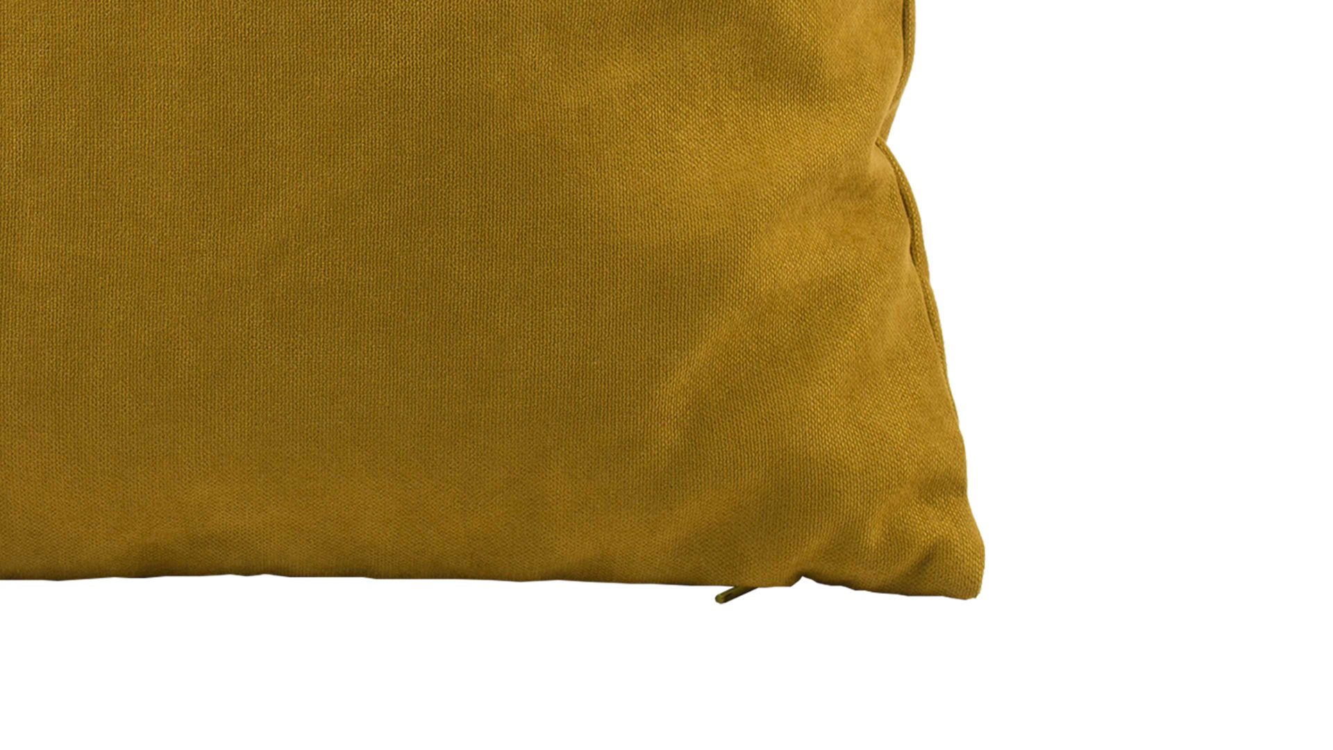 Kissenbezug /-hülle Gözze aus Stoff in Gelb Ambiente Trendlife by GÖZZE Kissenbezug Dante Senf – ca. 60 x 60 cm
