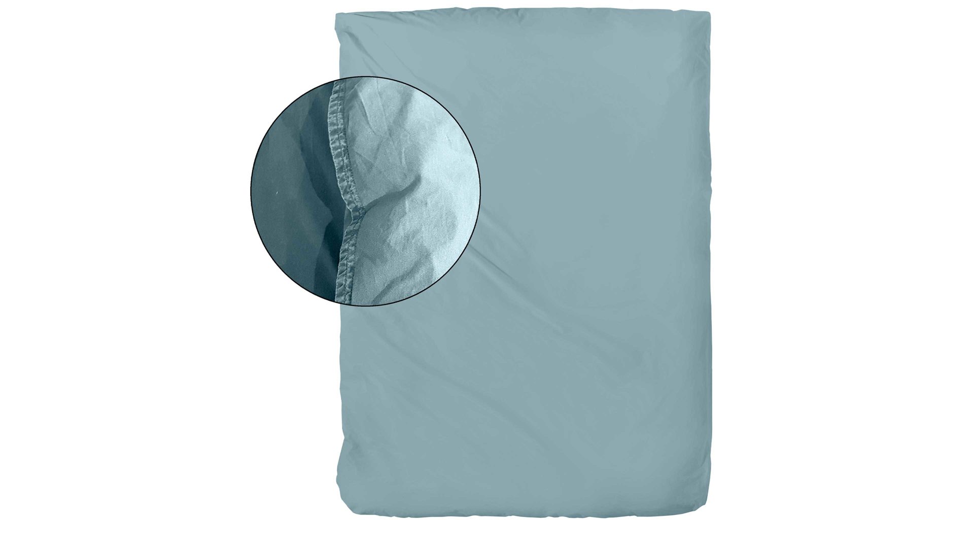 Bettwäsche-Set H. g. hahn haustextilien® aus Stoff in Hellgrün Bettwäsche-Set Stone Washed - Heimtextilien flaschengrüne Baumwolle – dreiteilig, ca. 240 x 220 cm