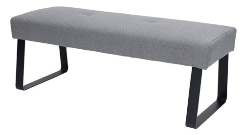 Polsterbank PARTNERRING COLLECTION aus Stoff in Grau PARTNERRING COLLECTION Dordrecht - Polsterbank steingrauer Boucle Today 85 - Länge ca. 130 cm