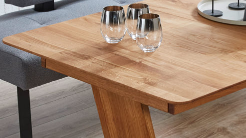 Auszugtisch PARTNERRING COLLECTION aus Holz in Holzfarben PARTNERRING COLLECTION Dordrecht - Ausziehtisch rustikal geölte Eiche - ca. 130 -180 x 90 cm