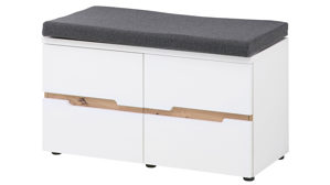 Garderoben-Set Innostyle aus Holz in Weiß Garderoben Serie Memphis - Garderoben-Set Weiß & Artisan Eiche - fünfteilig