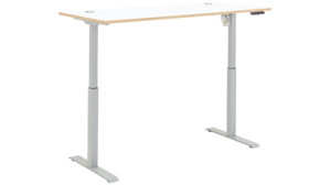 Schreibtisch Innostyle aus Holz in Weiß Büro Serie Memphis - Schreibtisch Weiß & Artisan Eiche - höhenverstellbar, ca. 160 x 77 cm