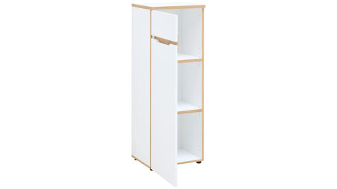 Aktenschrank Innostyle aus Holz in Weiß Büro Serie Memphis - Büroschrank Weiß & Artisan Eiche - ca. 45 x 122 cm