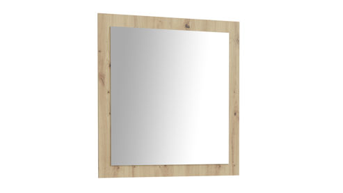 Spiegel Forte® aus Holz in Holzfarben Hell Garderobenprogramm Baccio - Garderobenspiegel Artisan Eiche – ca. 83 x 88 cm