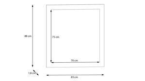 Spiegel Forte® aus Holz in Holzfarben Hell Garderobenprogramm Baccio - Garderobenspiegel Artisan Eiche – ca. 83 x 88 cm