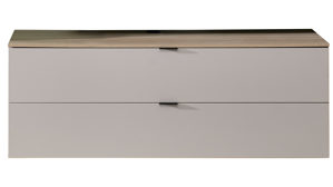 Wohnwand Innostyle aus Holz in Hellbraun Wohnzimmer Serie Ina - Wohnwand Kaschmir & Riva Eiche - fünfteilig