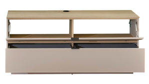 Wohnwand Innostyle aus Holz in Hellbraun Wohnzimmer Serie Ina - Wohnwand Kaschmir & Riva Eiche - fünfteilig