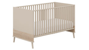 Babybett Paidi aus Holz in Beige PAIDI Eefje – Babybettgestell Cashmere-Beige & Groovy-Oak - Liegefläche ca. 70 x 140 cm