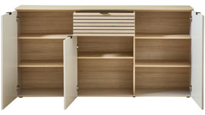 Sideboard Innostyle aus Holz in Hellbraun Wohnzimmer Serie Ina - Sideboard Kaschmir & Riva Eiche - ca. 180 x 90 cm