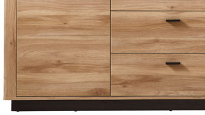Sideboard Innostyle aus Holz in Holzfarben Wohnzimmer Serie Tina - Sideboard Mauvella Eiche & Carbon - ca. 185 x 84 cm