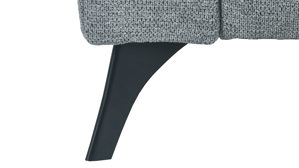 Ecksofa KAWOO aus Stoff in Hellgrau KAWOO Polsterprogramm Nil - Funktions-Ecksofa hellgrauer Chenillebezug Aragon 90 - Stellfläche ca. 277 x 203 cm