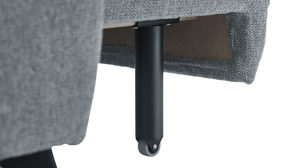 Ecksofa KAWOO aus Stoff in Hellgrau KAWOO Polsterprogramm Nil - Funktions-Ecksofa hellgrauer Chenillebezug Aragon 90 - Stellfläche ca. 203 x 277 cm