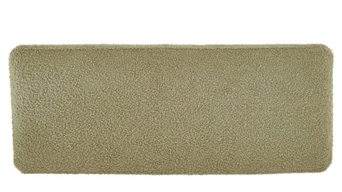 Schlafsofa Restyl aus Stoff in Grün Schlafsofa Xally olivfarbener Chenillebezug 1-6419 & schwarze Metallfüße