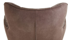 Vierfußstuhl Habufa® aus Stoff in Braun HABUFA® Polsterstuhl Joah mit Drehfunktion lava-leberfarbener Bezug & graphitfarbenes Metall