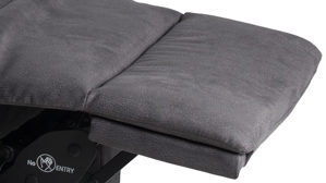 Relaxsessel Duo collection aus Stoff in Anthrazit Delphi Relaxsessel mit Aufstehhilfe anthrazitfarbener Mikorfaserbezug & schwarzes Metallgestell