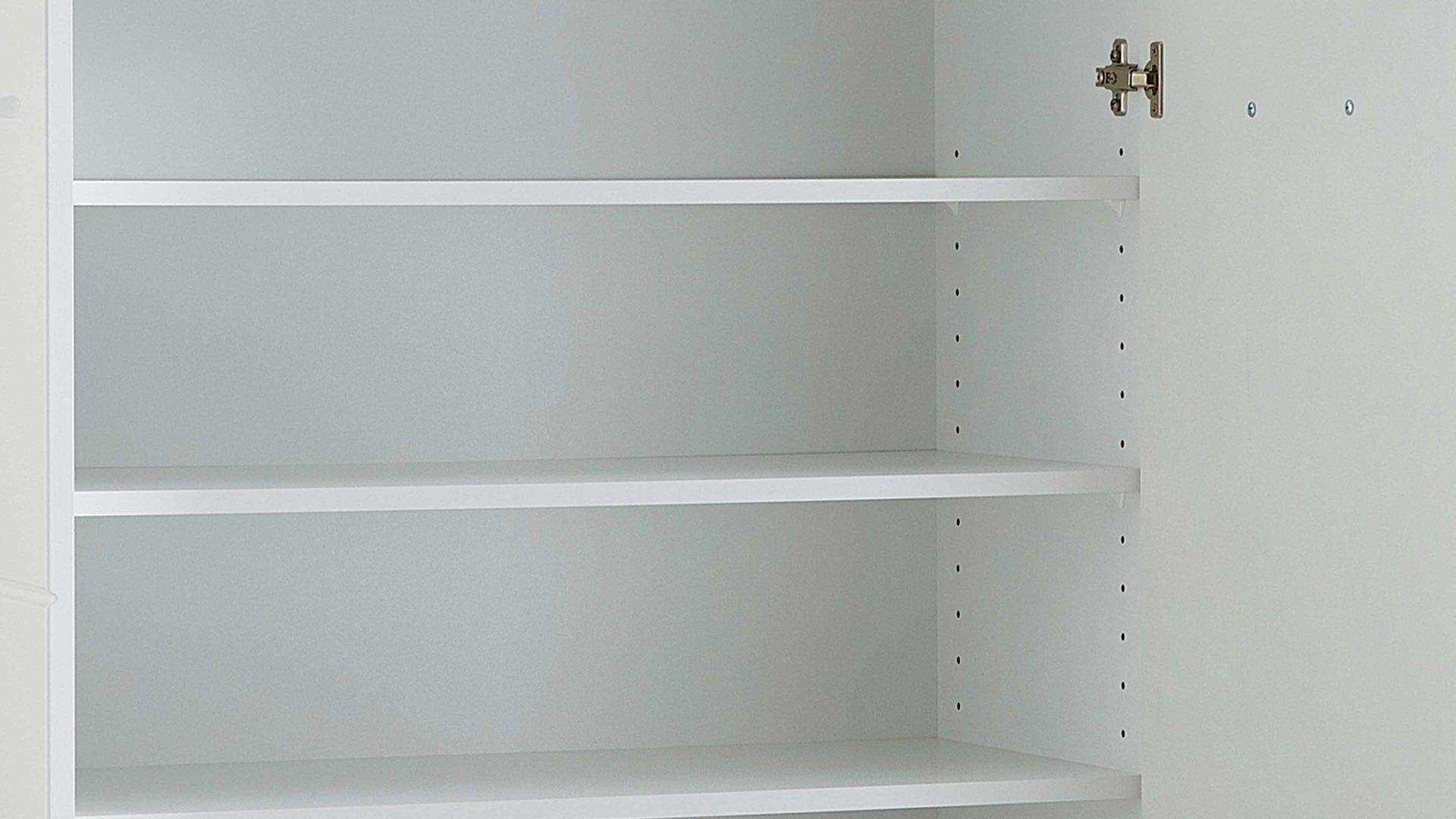 Schuhschrank Germania aus Holz in Weiß Schuhschrank Adana, ein Dielenmöbel weiße Hochglanzfronten & Kunststoffoberflächen - zwei Türen