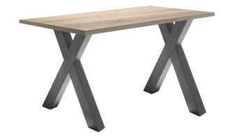 Schreibtisch Mäusbacher i.i. aus Holz in Holzfarben Schreibtisch Mister Office Eiche sägerau & Graphit – ca. 140 x 70 cm