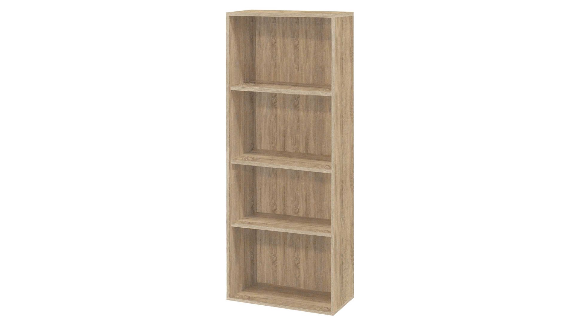 Regal Mäusbacher aus Holz in Holzfarben Aktenregal Mister Office Eiche sägerau – ca. 81 x 145 cm