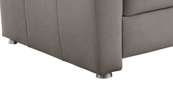 Polstersessel modulmaster aus Stoff in Hellgrau Modulmaster MM-ZE1059 - Polstersessel alufarbene Mikrofaser Holiday & matte Metallfüße