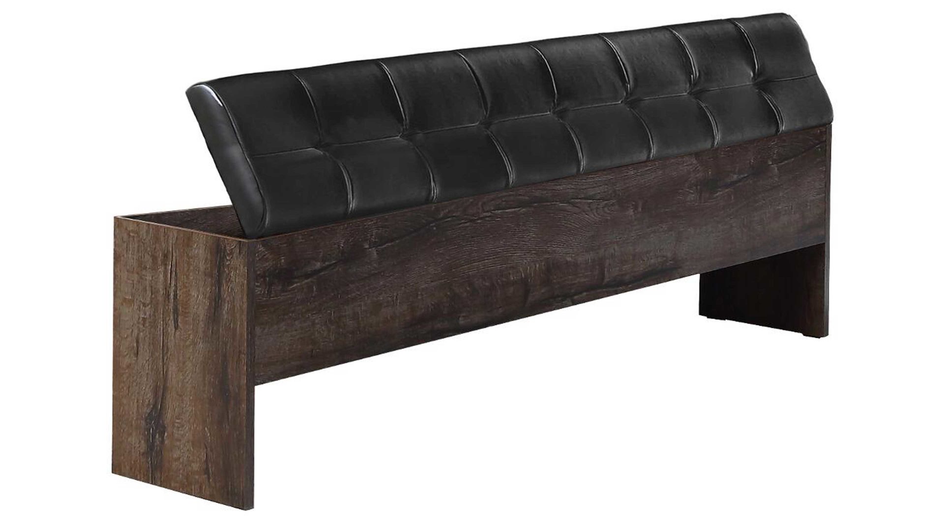 Polsterbank Forte® aus Holz in Holzfarben Bettbank Bellevue Schwarzeiche & Schlamm – Länge ca. 185 cm