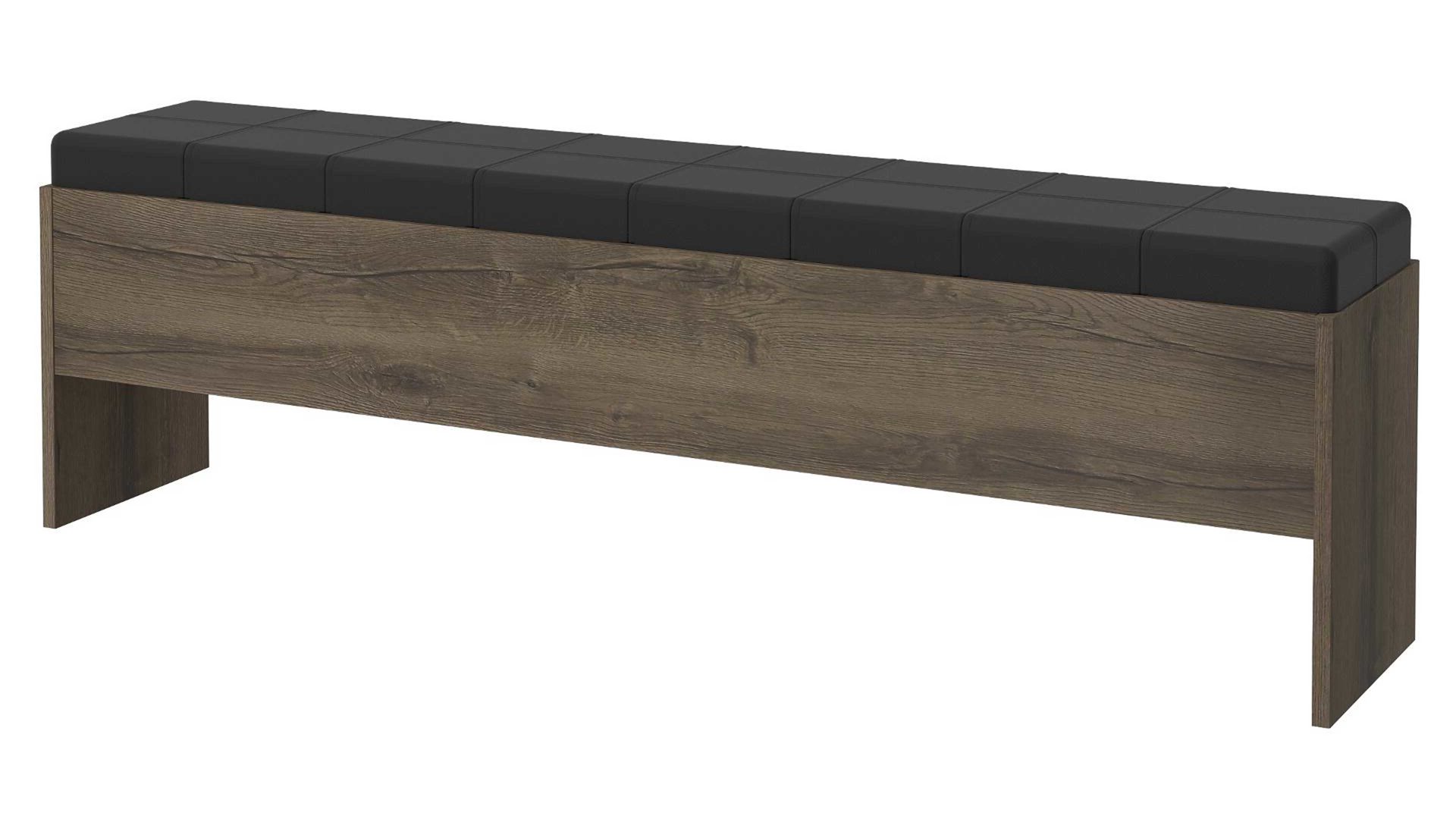 Polsterbank Forte® aus Holz in Holzfarben Bettbank Bellevue Schwarzeiche & Schlamm – Länge ca. 185 cm