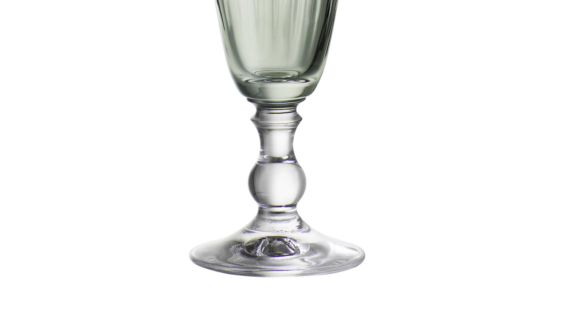 Sektglas Bohemia cristal aus Glas in Grün BOHEMIA Cristal Sektglas Georgia rauchgrünes Kristallglas - ca. 230 ml
