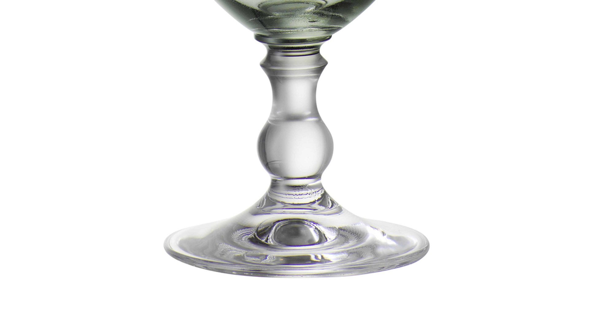 Rotweinglas Bohemia cristal aus Glas in Grün BOHEMIA Cristal Rotweinglas Georgia rauchgrünes Kristallglas - ca. 350 ml