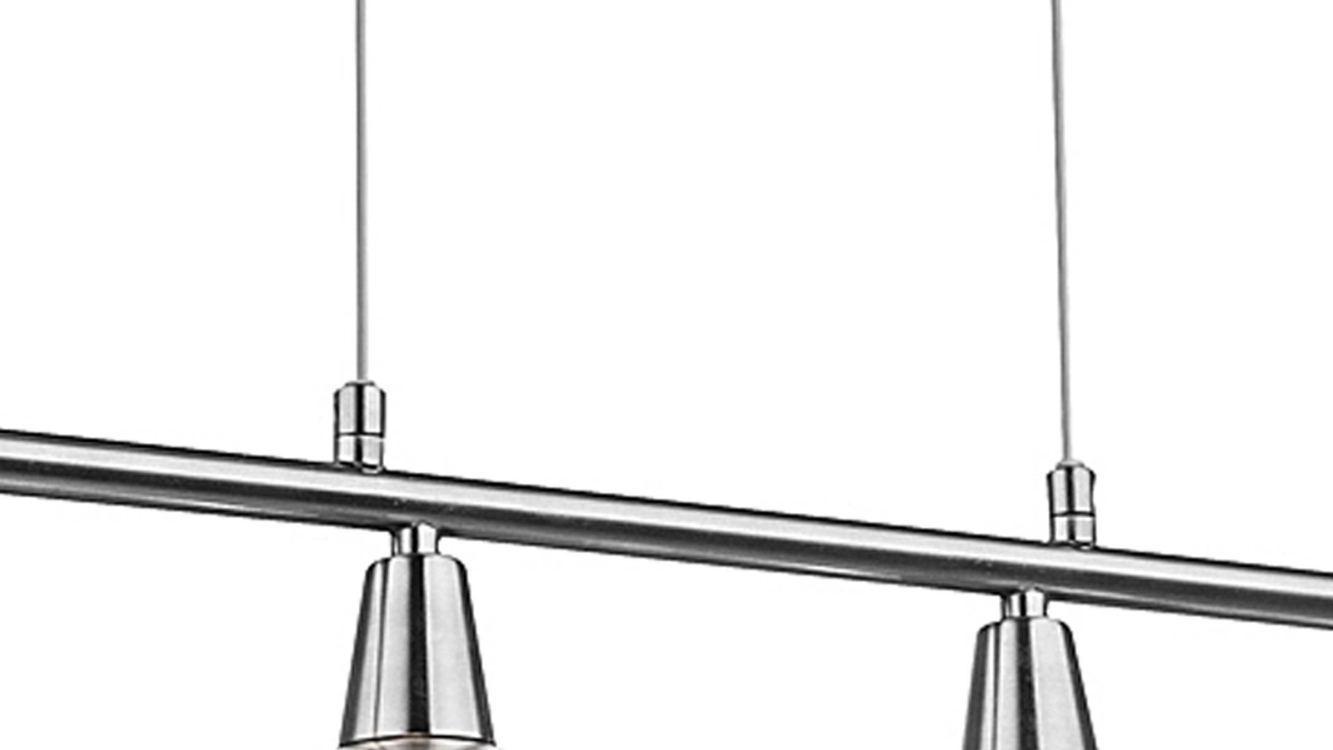 Pendelleuchte Globo lighting aus Glas in Grau GLOBO LED-Pendelleuchte Roman rauchfarbenes & klares Glas, Nickel matt – Länge ca. 60 cm