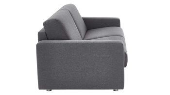 Schlafsofa comfortmaster besser sitzen, liegen, leben aus Stoff in Anthrazit Comfortmaster Messina Funktionssofa - Schlafcouch anthrazitfarbener Webstoff 8-2122 & Chromfüße 84 - Breite ca. 177 cm