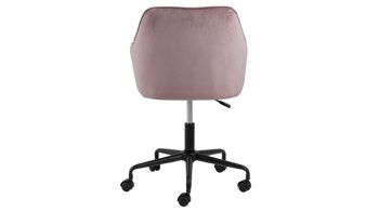 Drehstuhl Actona group aus Stoff in Pastell Drehstuhl Brooke pastellrosa Samt Vic 18 & schwarzes Drehkreuz