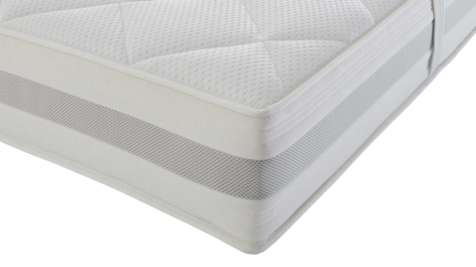 Kaltschaummatratze Interliving aus Stoff in Weiß Interliving Matratze Medikontur 1914 Kaltschaum, H3 – Liegefläche ca. 120 x 200 cm