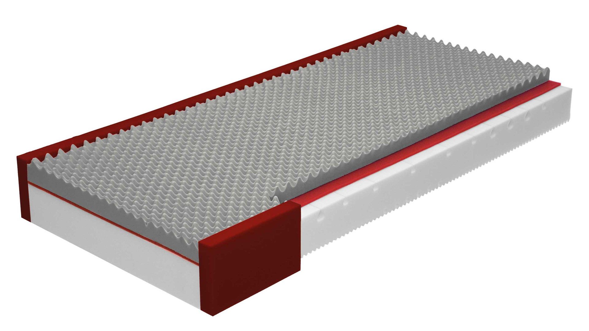 Kaltschaummatratze Interliving aus Stoff in Weiß Interliving Matratze Medikontur 1914 Kaltschaum, H4 – Liegefläche ca. 100 x 190 cm