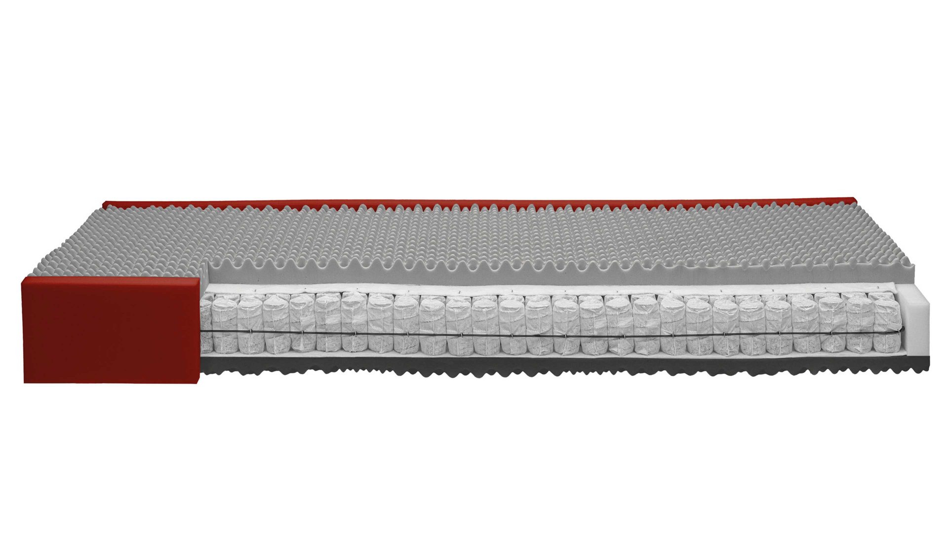 Federkernmatratze Interliving aus Stoff in Weiß Interliving Matratze Medikontur 1913 Taschenfederkern, H2 – Liegefläche ca. 90 x 200 cm