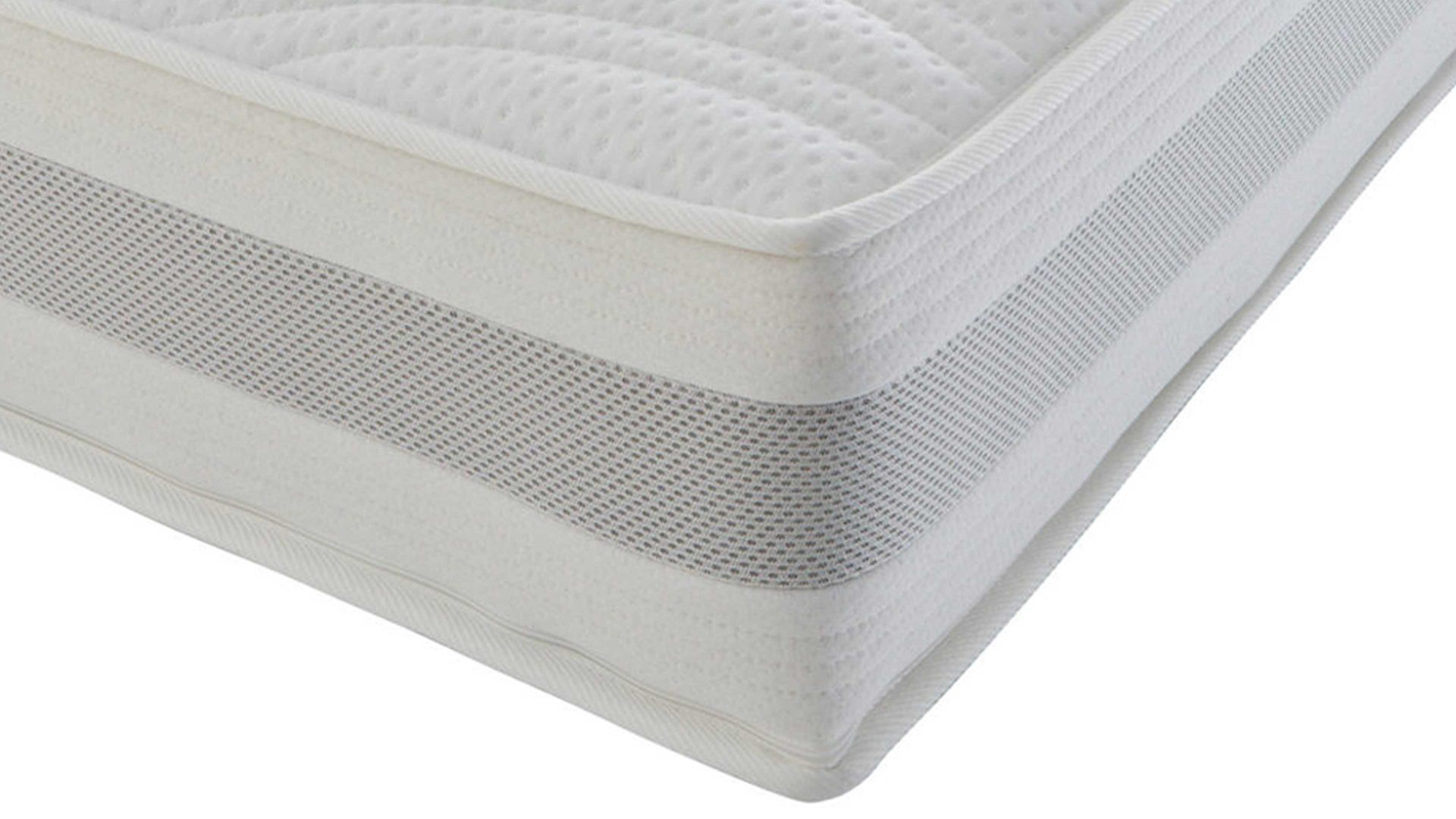 Kaltschaummatratze Interliving aus Stoff in Weiß Interliving Matratze Medikontur 1912 Kaltschaum, H4 – Liegefläche ca. 90 x 200 cm