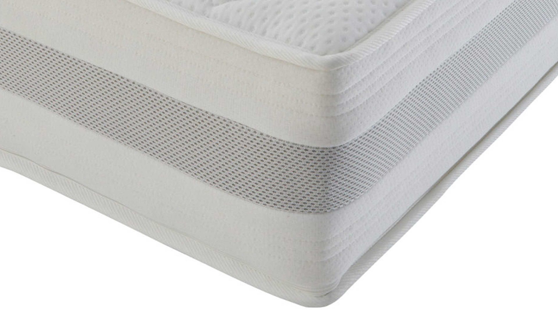 Federkernmatratze Interliving aus Stoff in Weiß Interliving Matratze Medikontur 1915 Taschenfederkern, H2 – Liegefläche ca. 90 x 200 cm