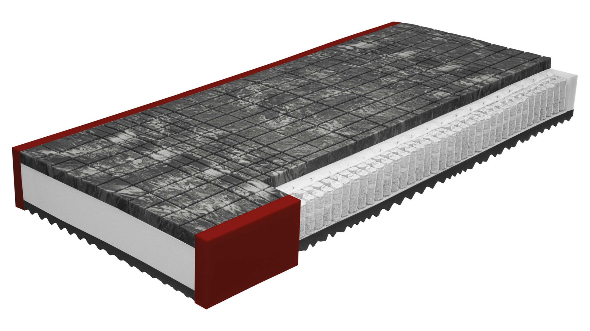 Federkernmatratze Interliving aus Stoff in Weiß Interliving Matratze Medikontur 1915 Taschenfederkern, H3 – Liegefläche ca. 120 x 200 cm