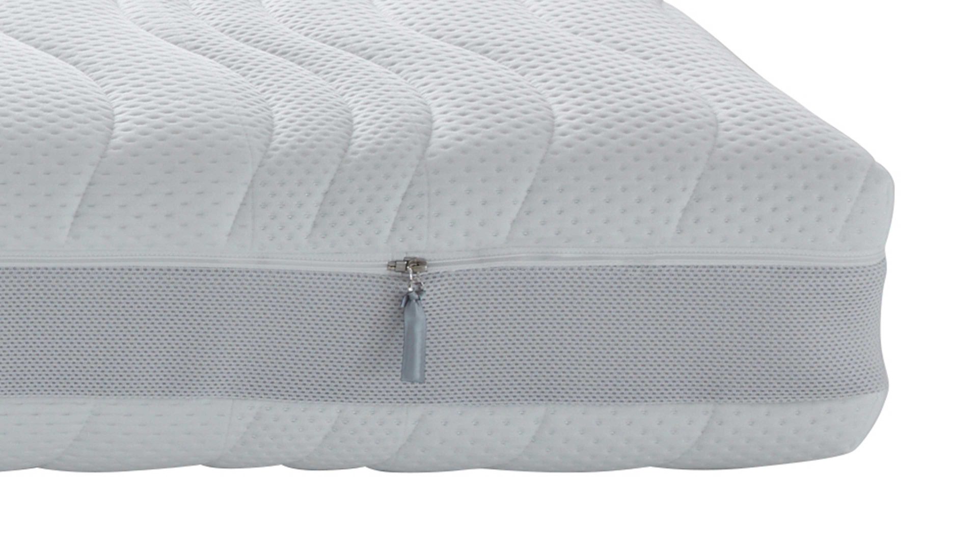 Federkernmatratze Interliving aus Stoff in Weiß Interliving Matratze Medikontur 1911 Taschenfederkern, H4 – Liegefläche ca. 160 x 200 cm
