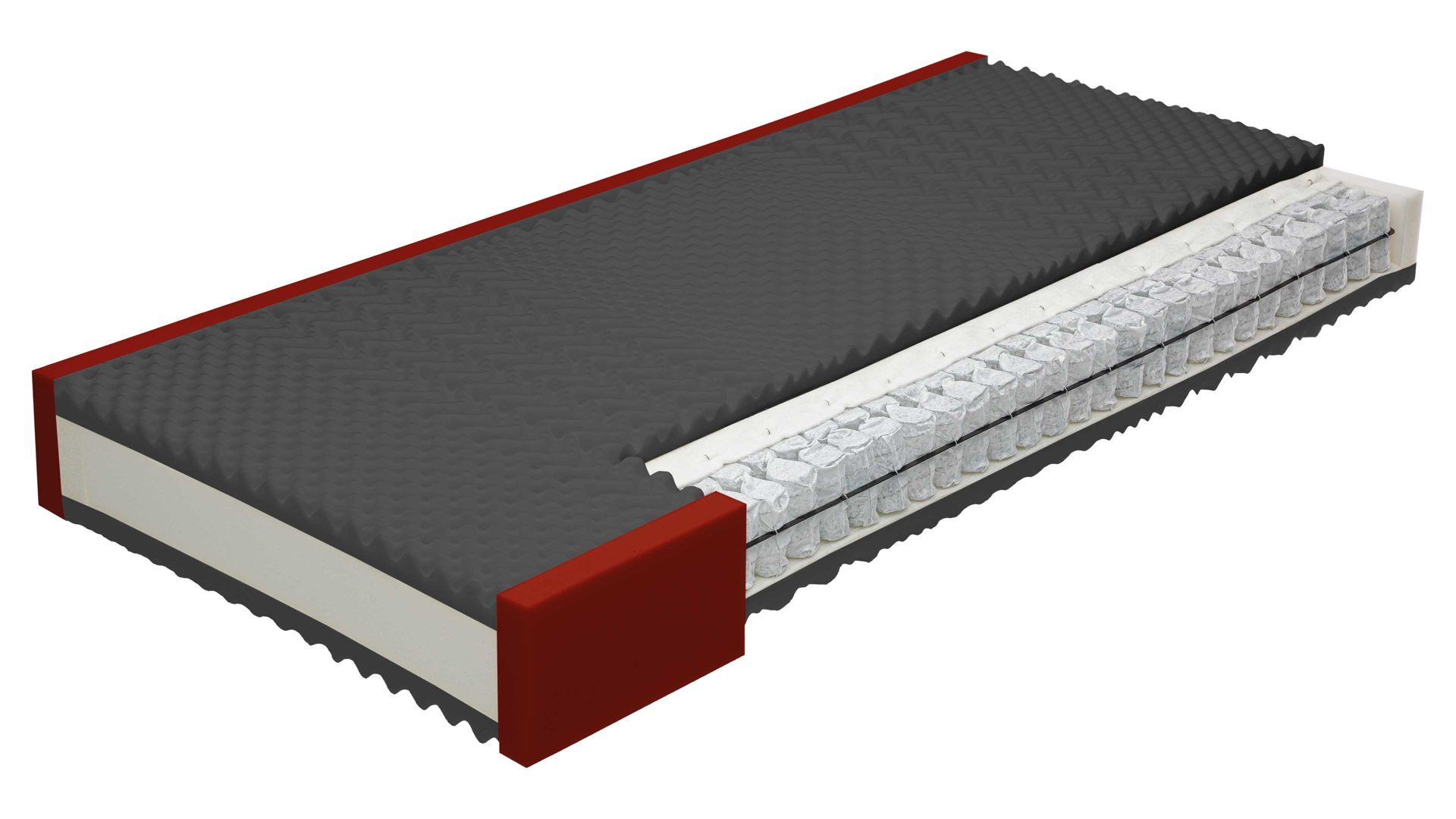 Federkernmatratze Interliving aus Stoff in Weiß Interliving Matratze Medikontur 1911 Taschenfederkern, H3 – Liegefläche ca. 160 x 200 cm