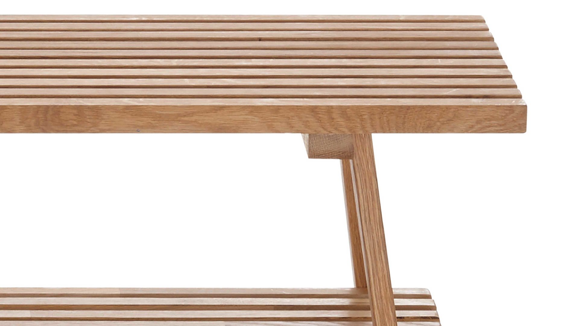 Garderobenbank Mca furniture aus Holz in Holzfarben Garderobenbank Alwar geölte Eiche - Länge ca. 100 cm