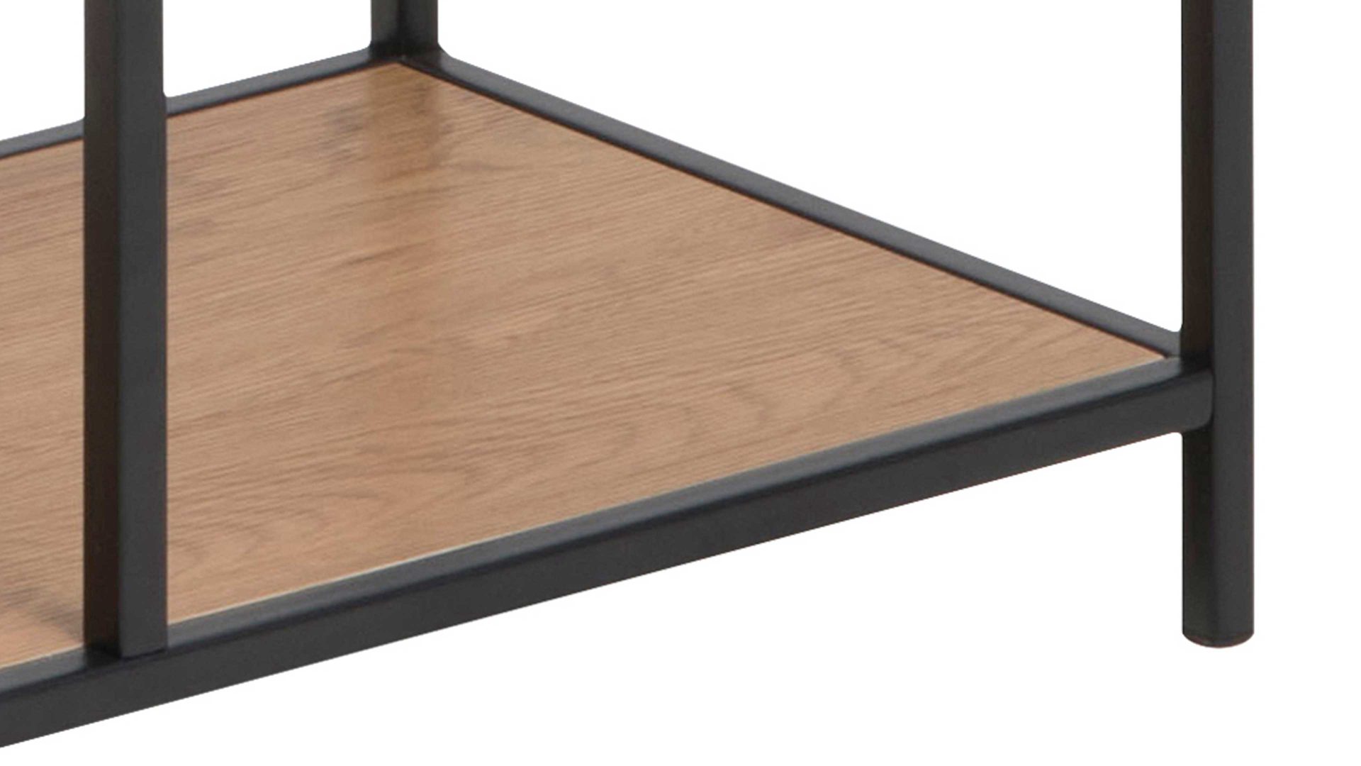 Regal Actona group aus Holz in Holzfarben Regal Seaford im Industrielook auch als Flurmöbel einsetzbar Wildeiche & Schwarz – ca. 77 x 185 cm