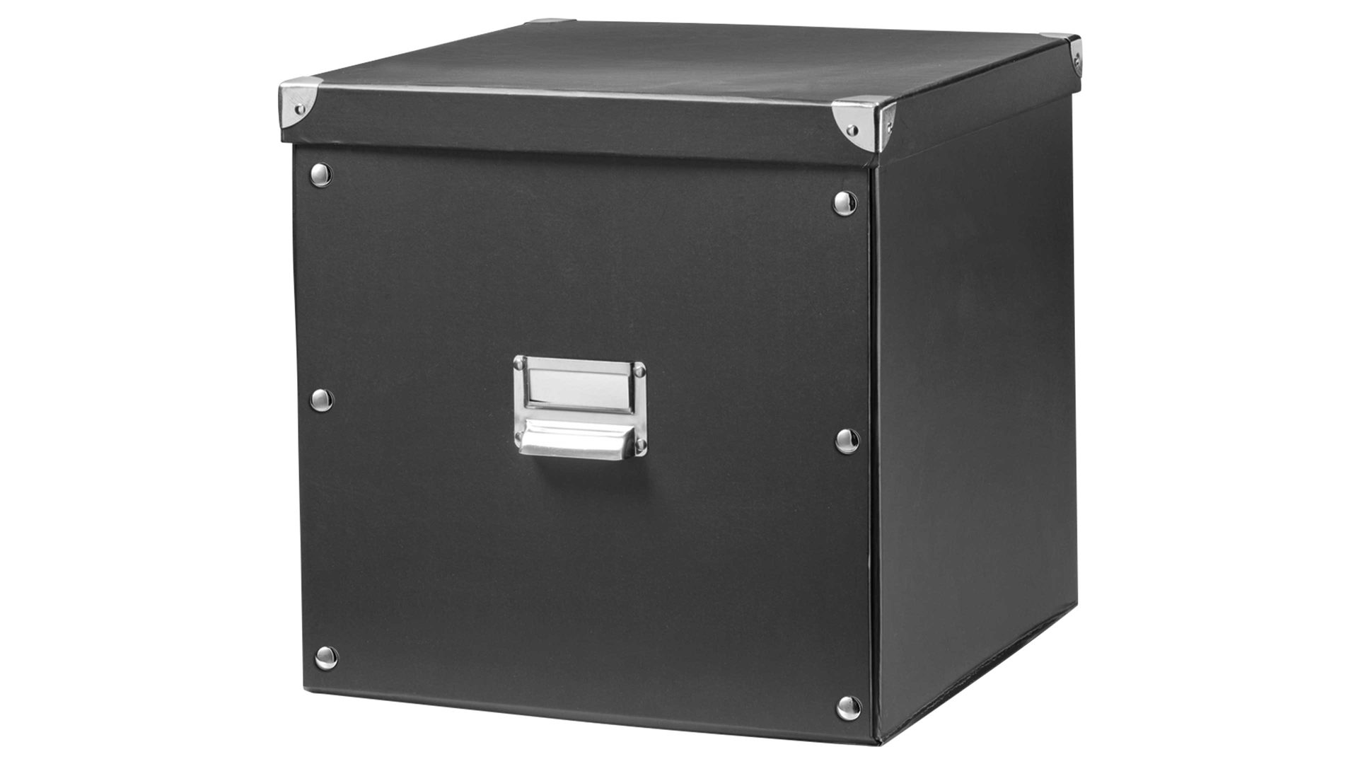 Aufbewahrungsbox Zeller present aus Karton / Papier / Pappe in Schwarz zeller Aufbewahrungsbox schwarze Pappe - ca. 33 x 33 cm