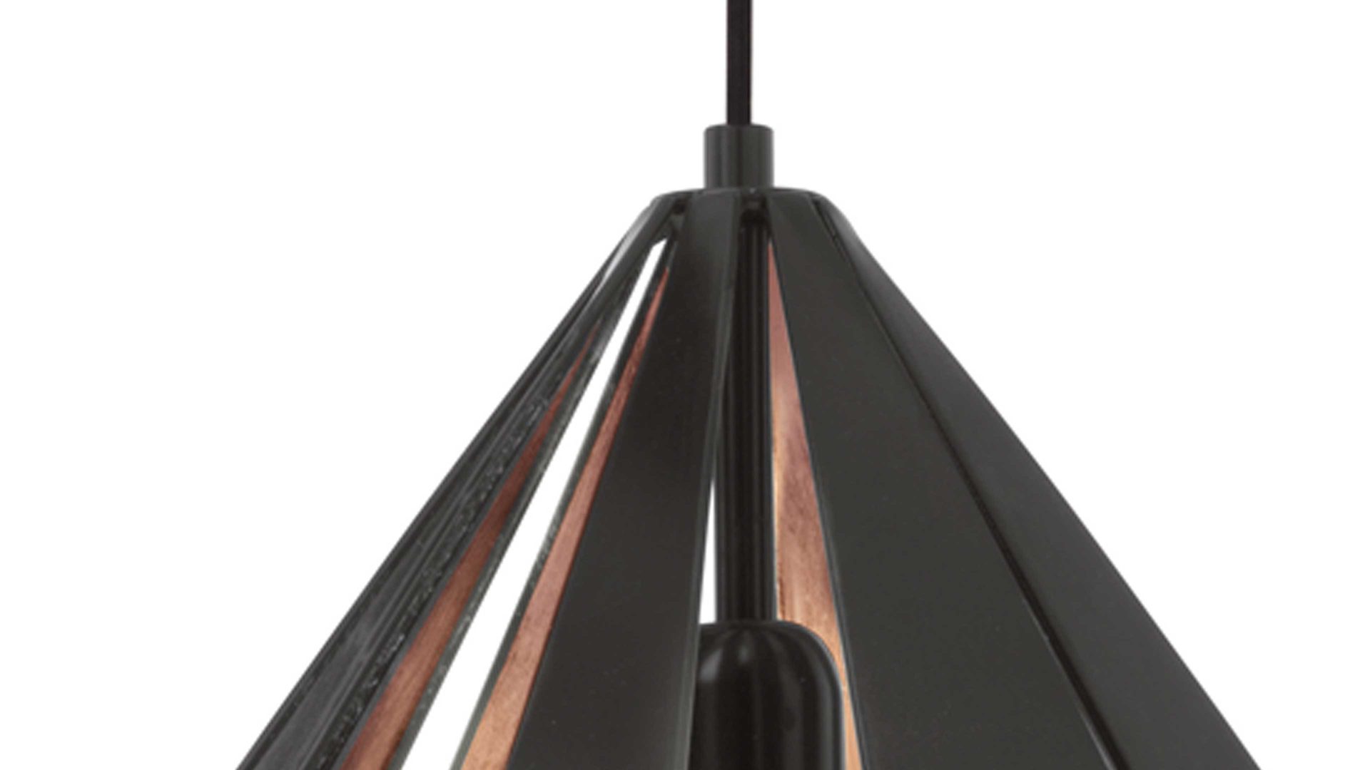 Pendelleuchte Eglo aus Metall in Schwarz EGLO Pendelleuchte Carlton 1 Schwarz & Kupfer - Durchmesser ca. 31 cm