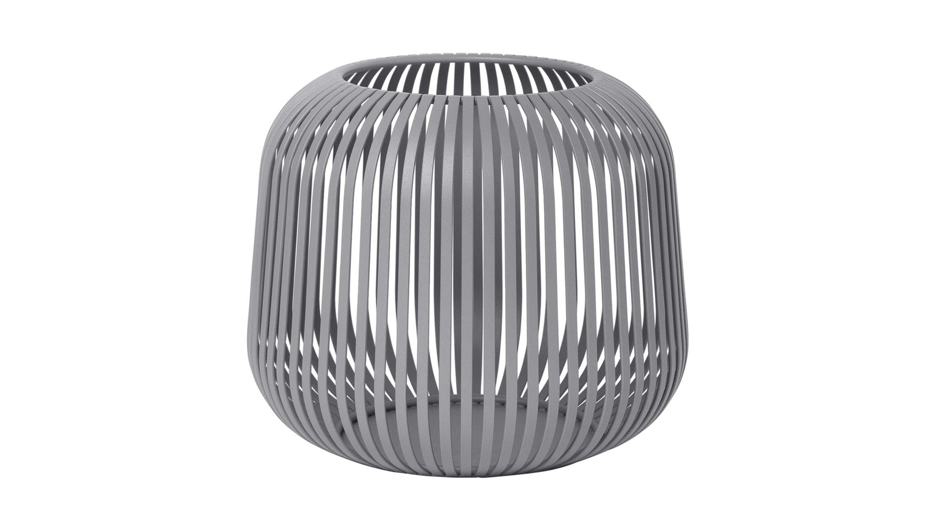 Windlicht Blomus aus Metall in Grau blomus Laterne Lito Stahlgrau – Höhe ca. 17 cm