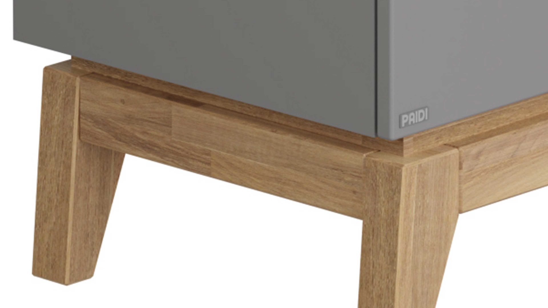 Nachtkommode Paidi aus Holz in Grau PAIDI Jugendzimmer Nachtkommode Sten Eiche & Schiefergrau – eine Schublade