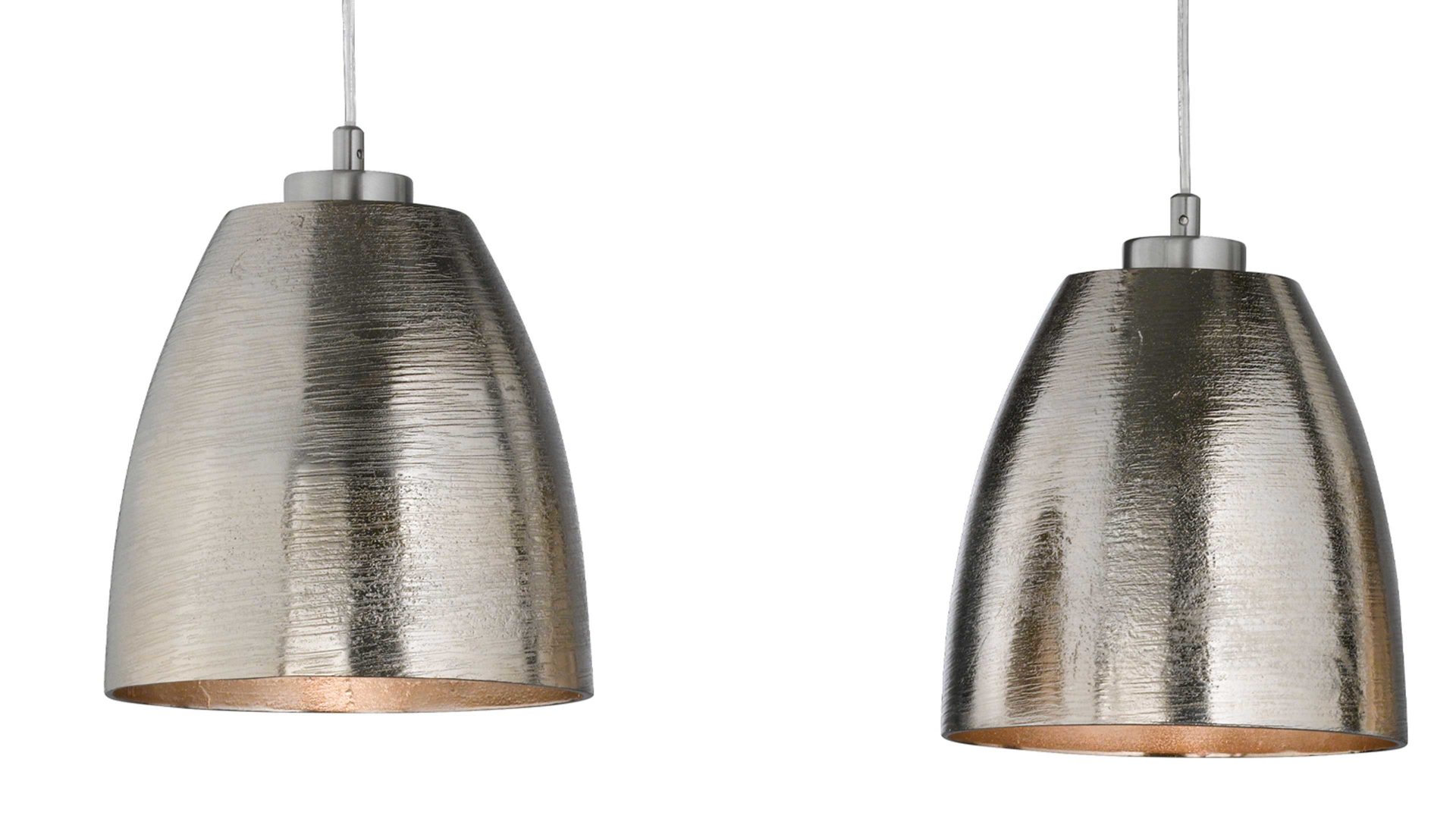 Pendelleuchte Fh fischer & honsel aus Metall in Nickel FH Shine Hängelampe Cannes Nickel – Länge ca. 107 cm