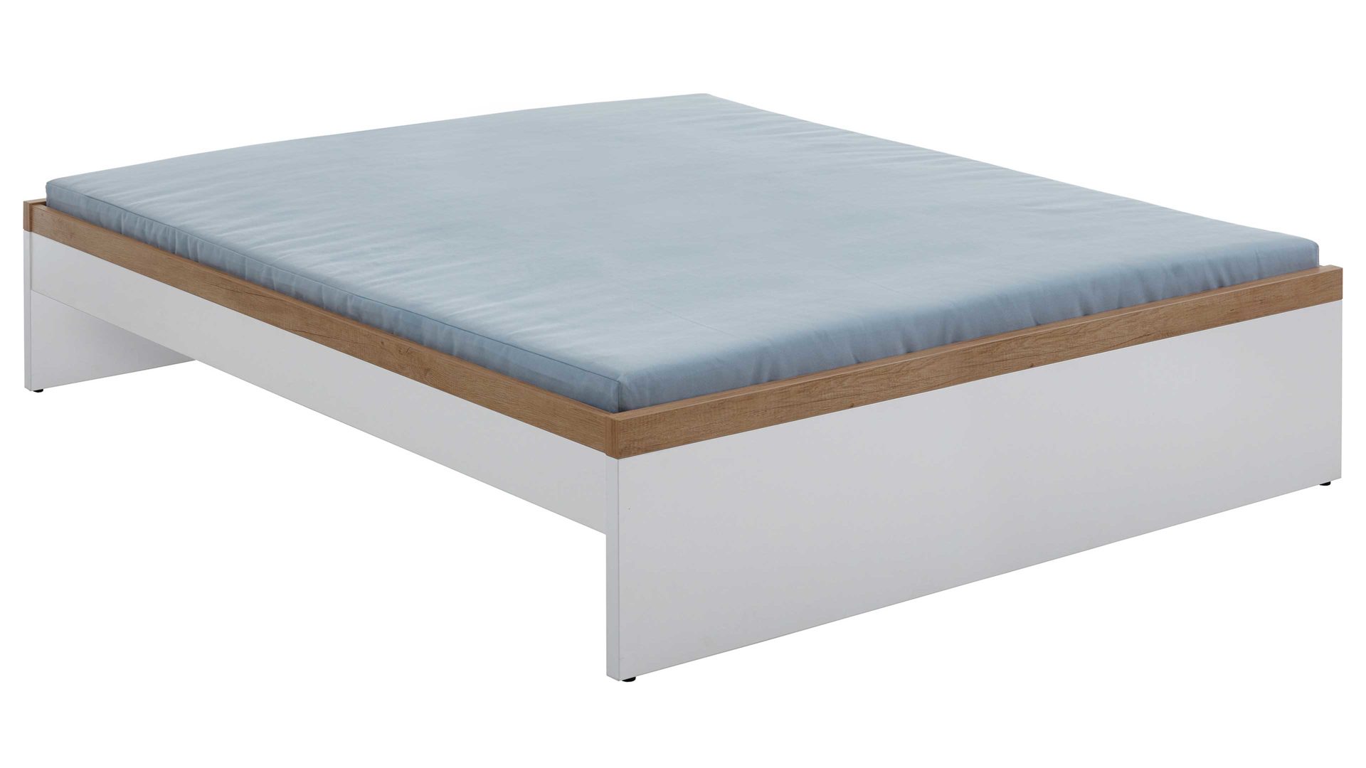 Einzelbett Paidi aus Holz in Weiß PAIDI Jugendzimmerprogramm Oscar - Studioliege Kreideweiß & Nebraska Eiche – Liegefläche ca. 140 x 200 cm