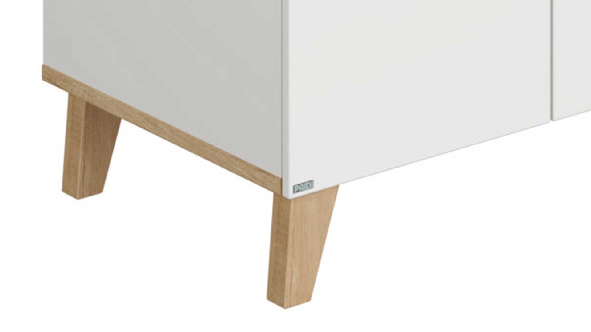 Kleiderschrank Paidi aus Holz in Weiß PAIDI Babyzimmerprogramm Oscar - Kleiderschrank Kreideweiß & Nebraska Eiche – vier Türen, Breite ca. 164 cm